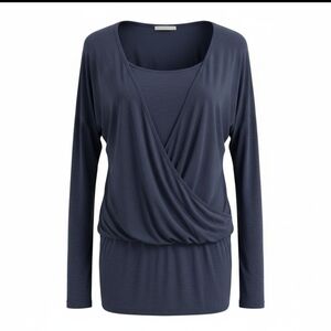 Bench Women's small Long Sleeve Pullover dress with faux wrap top attached NWT